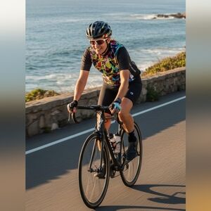 Aero Tech Designs Custom Cycling Jersey 2X-Large Abstract Print Short Sleeve